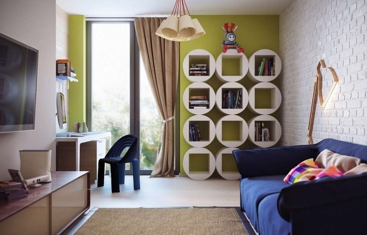 Дизайн спальни в прямоугольной комнате